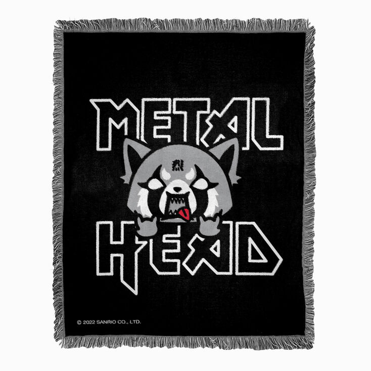 Sanrio&reg; Aggretsuko&reg; &quot;Metal Head&quot; Woven Jacquard Throw &#40;ds&#41;,