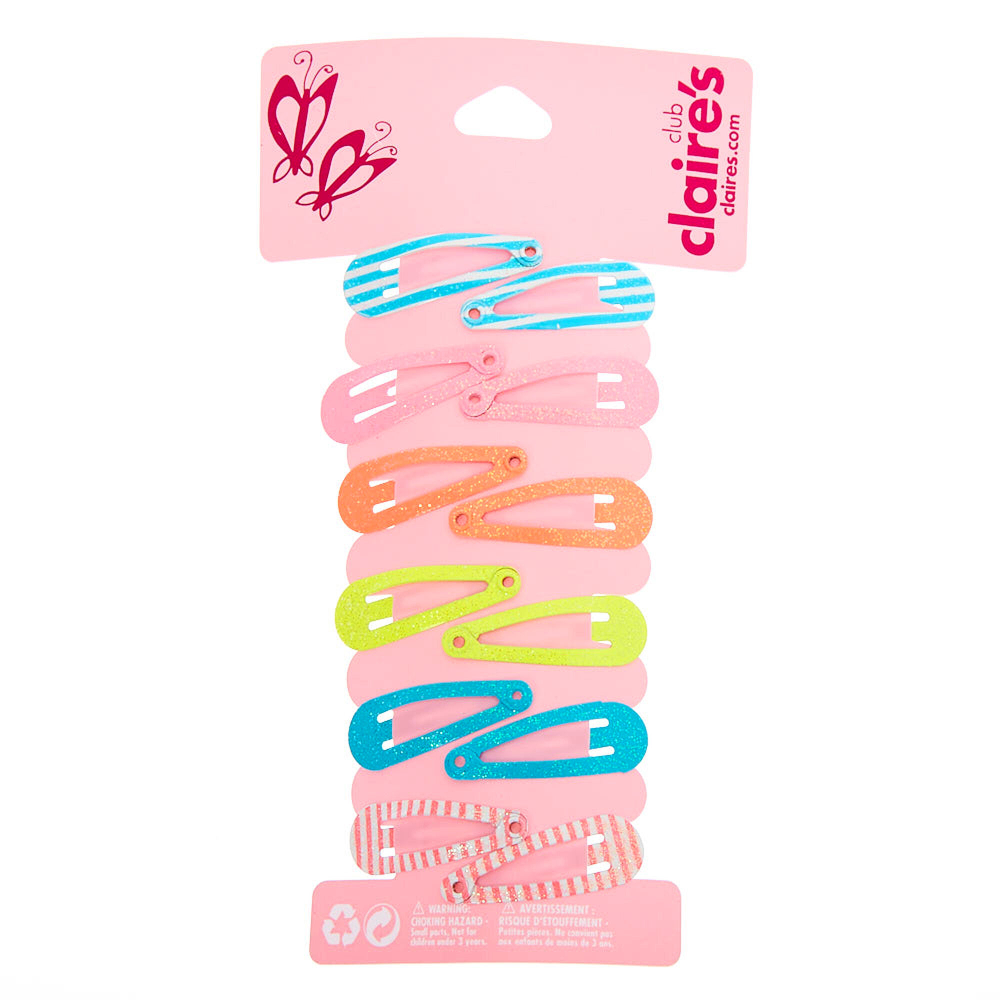 Claire's Club Mini Snap Hair Clips - 12 Pack | Claire's US