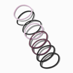 Purpled Mixed Rubber Grip Athletic Hair Ties - 8 Pack,