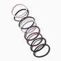 Purpled Mixed Rubber Grip Athletic Hair Ties - 8 Pack,