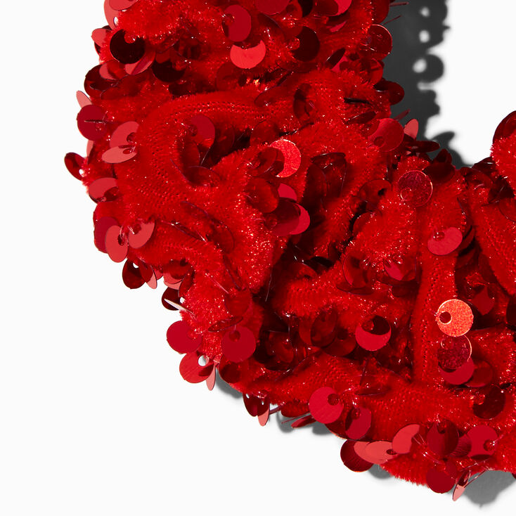 Red Sequin Hair Scrunchie,