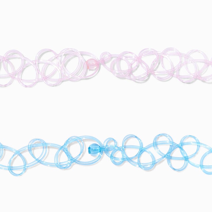 The Smurfs&trade; Claire&#39;s Exclusive Tattoo Choker Necklace Set - 2 Pack,