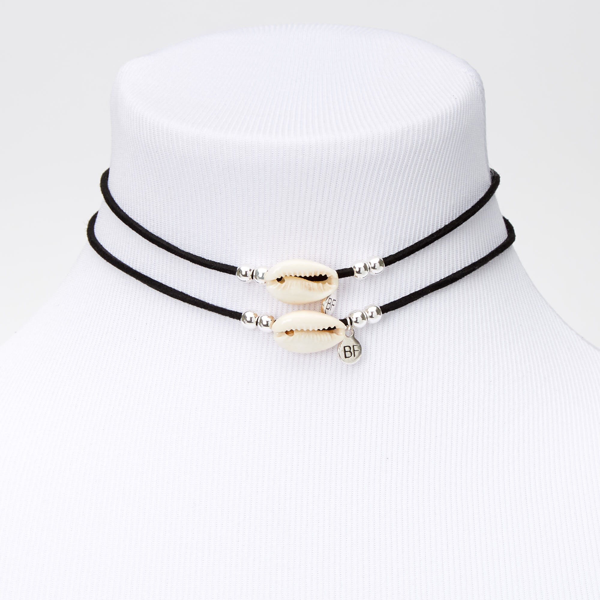 Best Friends Cowrie Shell Cord Choker Necklaces 2 Pack Claire s US