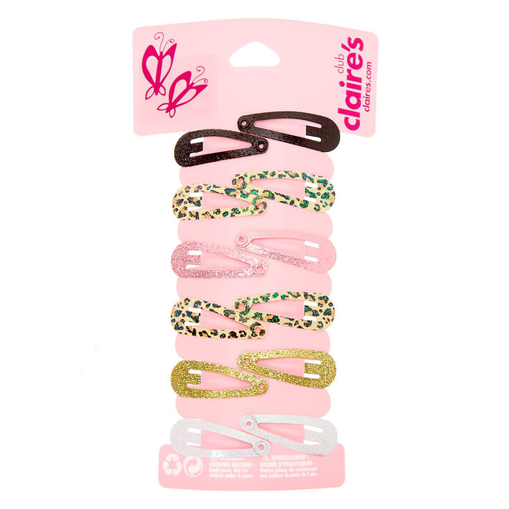 Lot de 12 mini&nbsp;barrettes clic clac du Club&nbsp;Claire&rsquo;s,