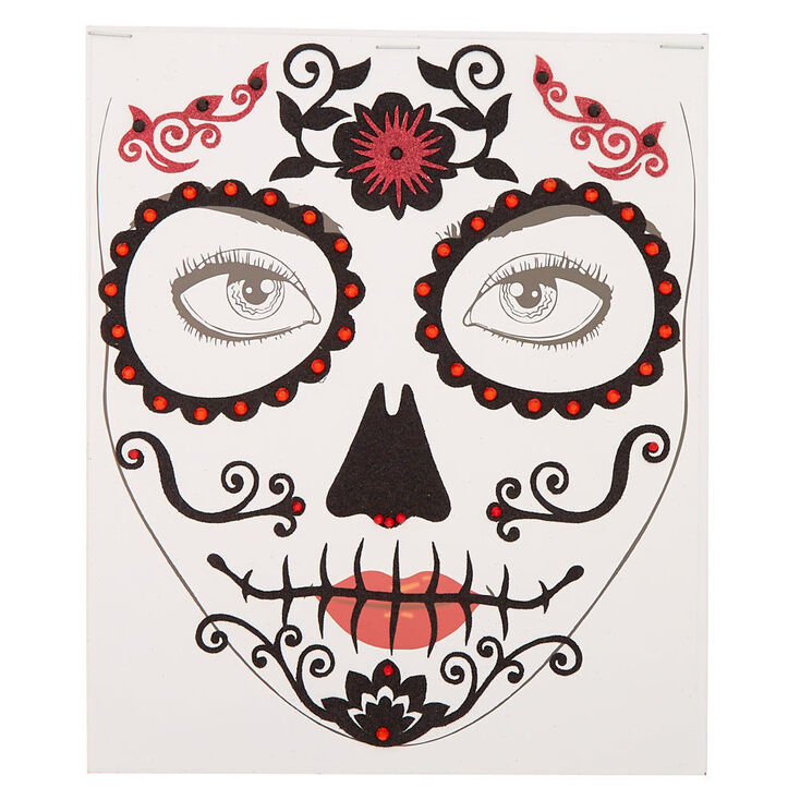 Day of The Dead Skeleton Face Stickers,