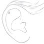 Clous d&rsquo;oreilles pour piercing de cartilage orn&eacute;s de strass en zircon cubique d&#39;imitation d&eacute;clin&eacute;s en anodis&eacute;, noir et couleur argent&eacute;e - Lot de 3,