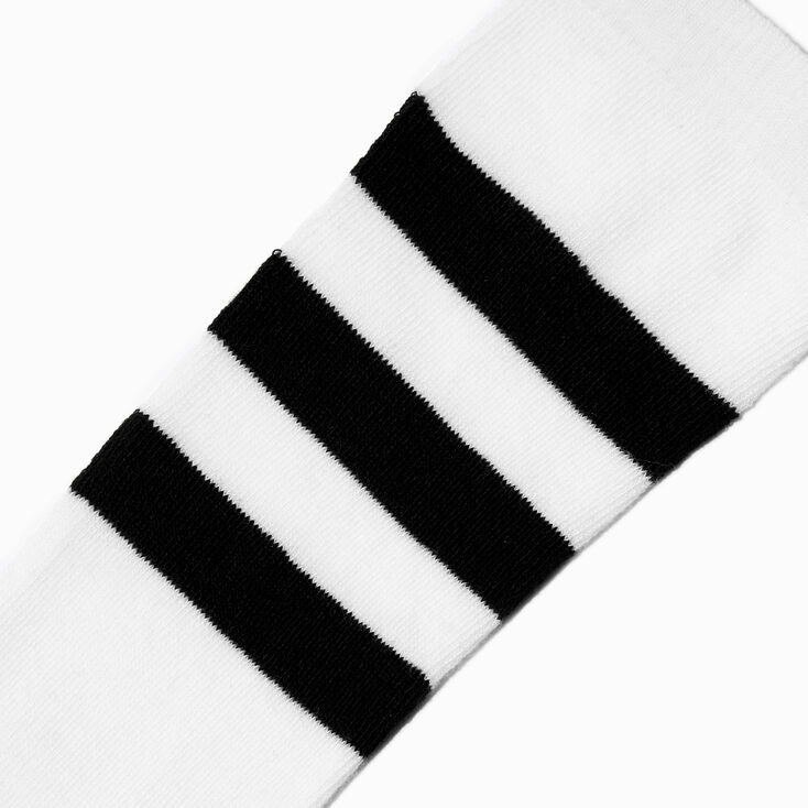 Black Stripe Over the Knee Socks,