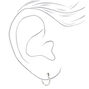 Silver-tone Graduated Textured Hinge Hoop Earrings - 3 Pack,