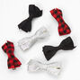 Claire&#39;s Club Plaid Glitter Bow Snap Hair Clips - 6 Pack,