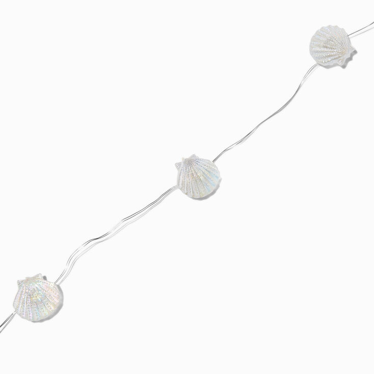 Guirlandes lumineuses coquillages blancs,