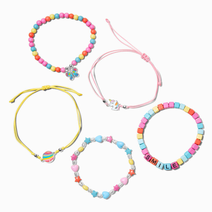 Mixed Pastel Bracelet Set - 5 Pack,