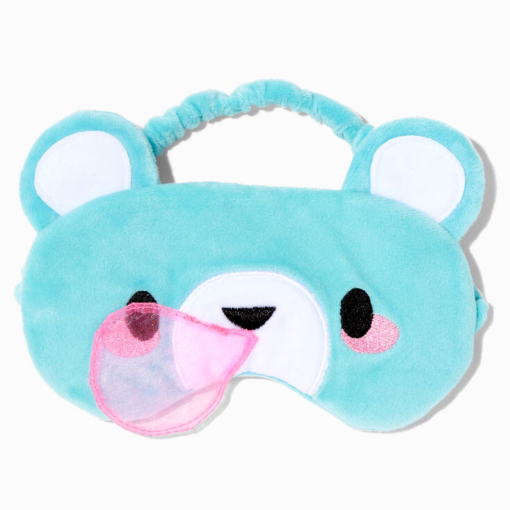 Blue Bubblegum Bear Sleeping Mask,