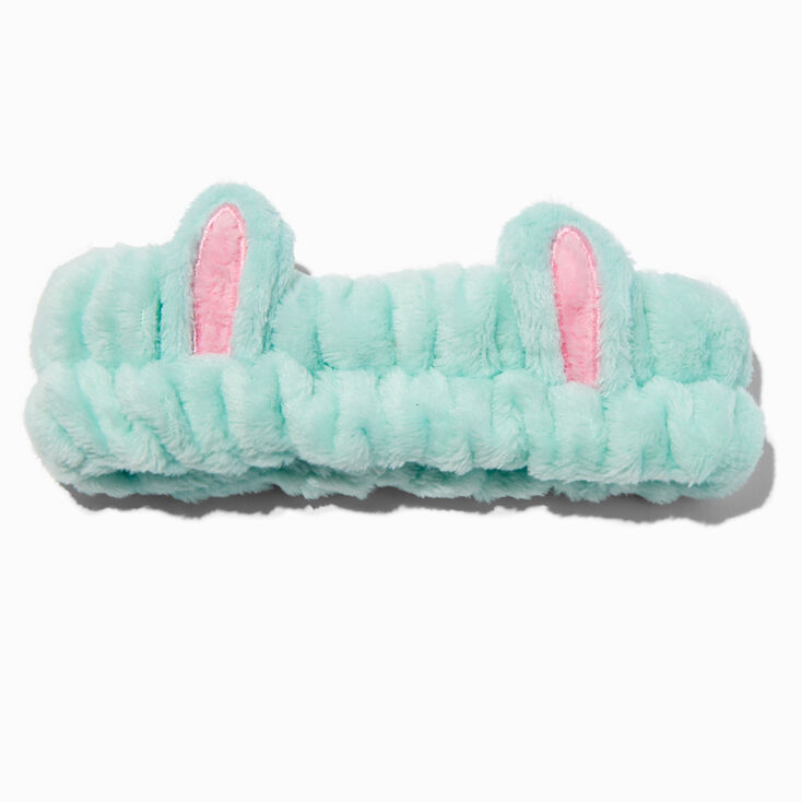 Teal Bunny Furry Makeup Headwrap,