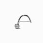 Titanium 20G Embellished Stud &amp; Gold Hoop Nose Rings - 3 Pack,