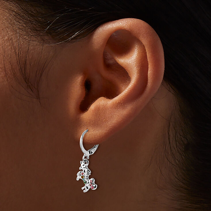 Unicorn Huggie Hoop Earrings ,