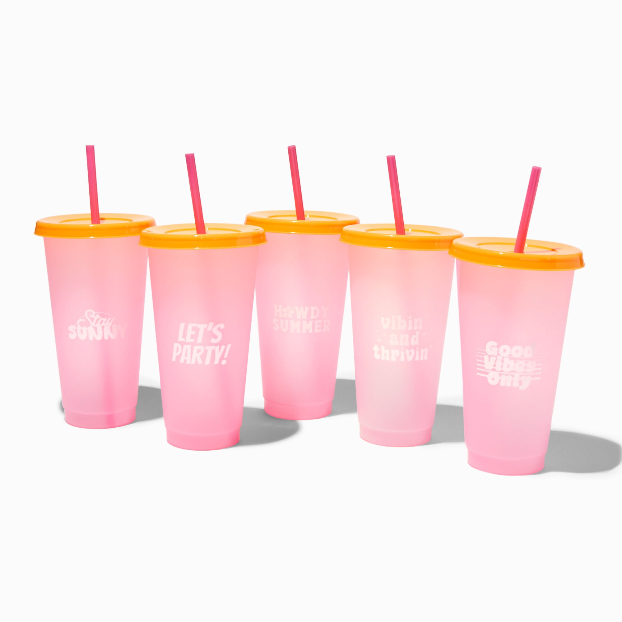 View Claires ColorChanging Party Tumbler Set 5 Pack information