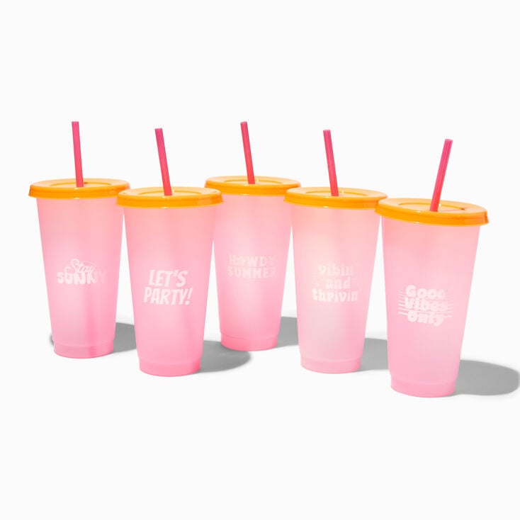 Color-Changing Party Tumbler Set - 5 Pack