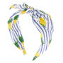 Pineapple Stripe Knotted Bow Headband - Yellow,