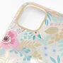 Pink Floral Clear Protective Phone Case - Fits iPhone&reg; 11,