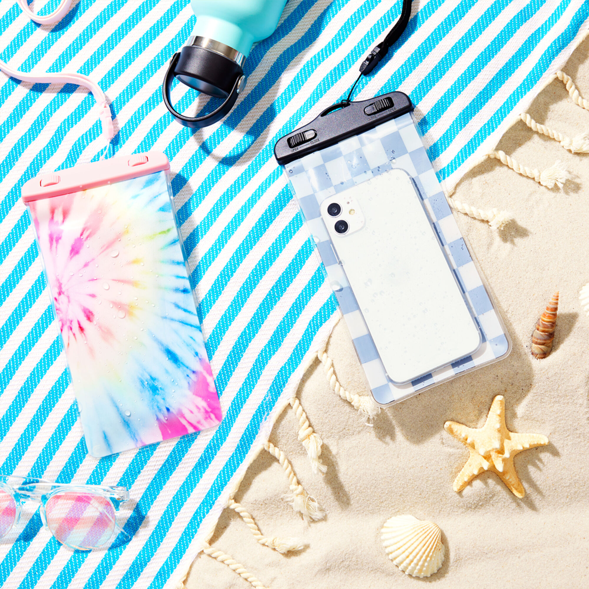 Pastel Tie Dye Waterproof Pouch,