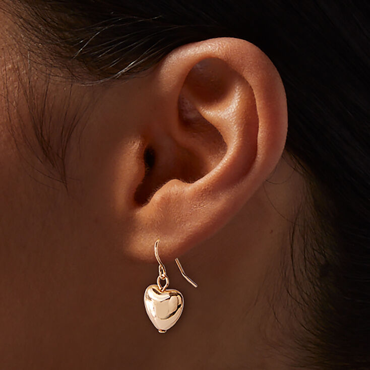 Boucles d&rsquo;oreilles empilables cupidon couleur dor&eacute;e - Lot de 9,