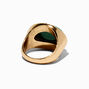 Faux Malachite Gold-tone Ring ,