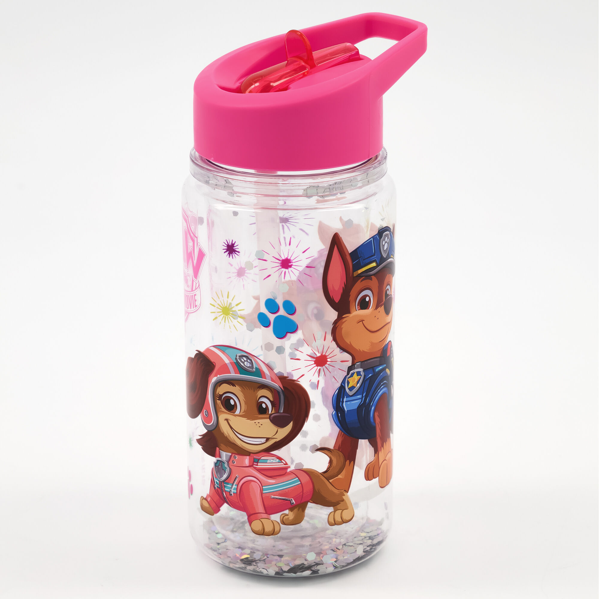 Gourde avec paille la pat patrouille verre plastique disney - Conforama