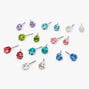 Crystal Stud Rainbow Earrings,