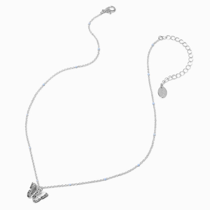 Silver-tone Butterfly Pendant Necklace,