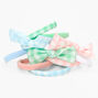 Claire&#39;s Club Pastel Gingham Twist Rolled Hair Ties - 10 Pack,