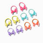 Claire&#39;s Club Rainbow Dot Bow Hair Ties - 10 Pack,