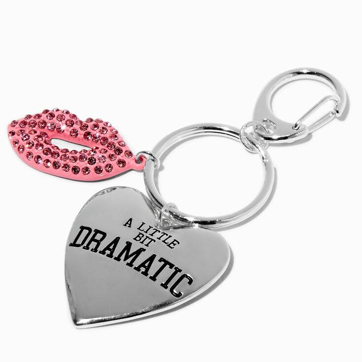Mean Girls™ x Claire's A Little Bit Dramatic Silver Heart Keychain