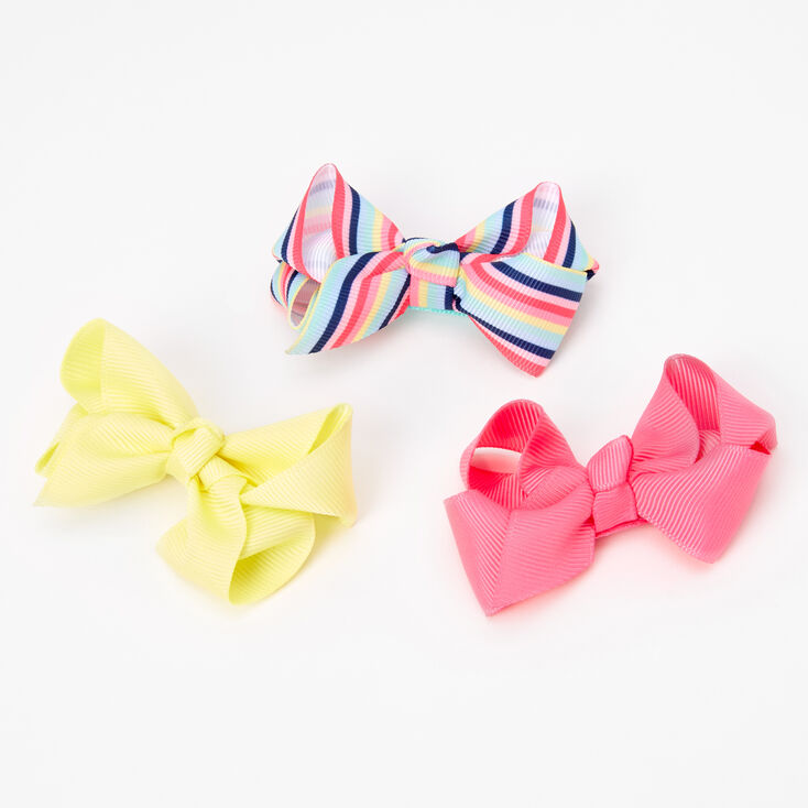 Claire&#39;s Club Loopy Ribbon Hair Bow Clips - 3 Pack,