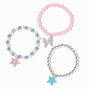 Claire&#39;s Club Glitter Fairy Beaded Stretch Bracelets - 3 Pack,