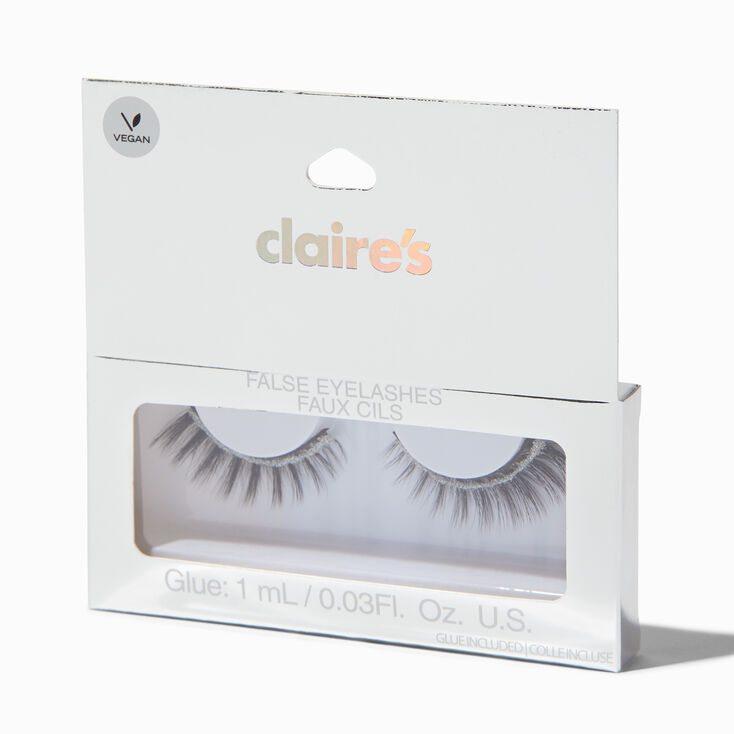Silver Glitter Vegan False Eyelashes,