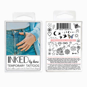 INKED by Dani Best Sellers Temporary Tattoos,