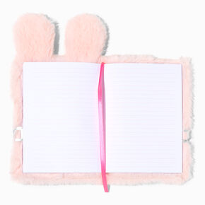 Butterfly Bunny Pink Plush Lock Diary,