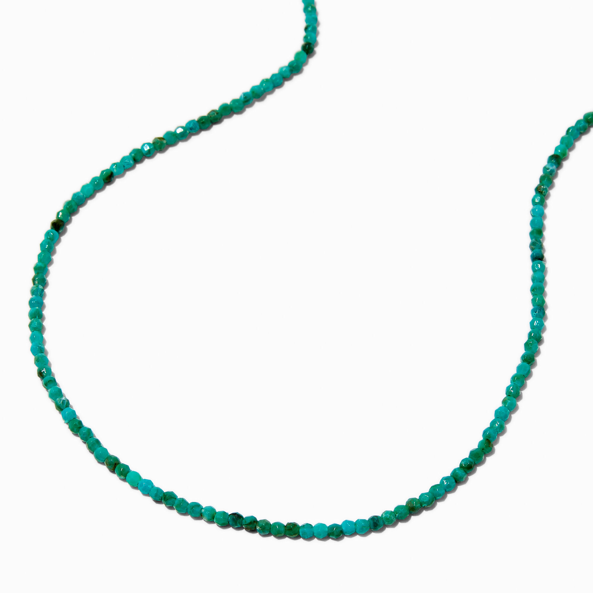 View Claires Beaded Necklace Turquoise information
