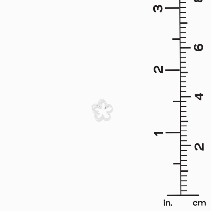 Silver-tone Daisy Outline Stud Earrings,