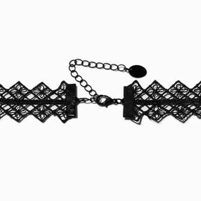 Black Diamond Lace Choker Necklace,