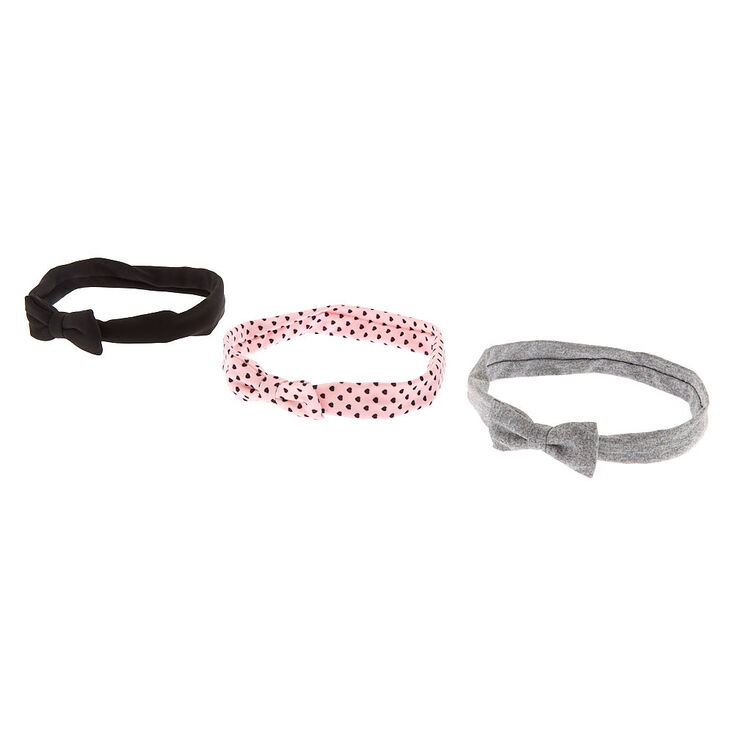 Claire's Lot de 3 bandeaux à nœud avec cœurs du Club Claire's