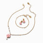 Claire&#39;s Club Pink Rose Gold-tone Jewelry Set - 3 Pack,