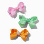 Claire&#39;s Club Pastel Glitter Critter Loopy Bow Hair Clips - 3 Pack,