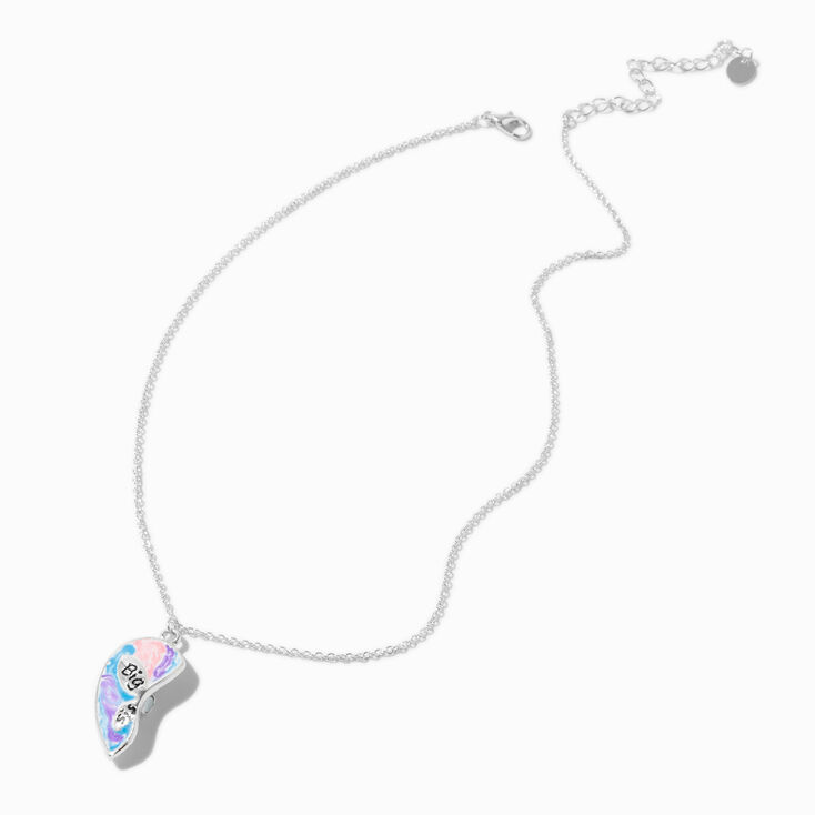 Best Friends &#39;&#39;Big Sis &amp; Little Sis&#39;&#39; Split Heart Pendant Necklace Set - 2 Pack ,