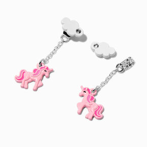 Pink Unicorn &amp; Cloud Drop Earrings,