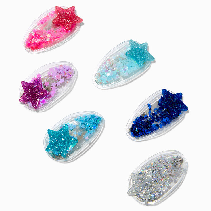 Claire&#39;s Club Jewel Stars Shaker Snap Hair Clips - 5 Pack,