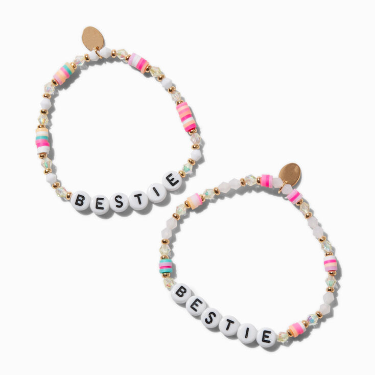 Best Friends &#39;&#39;Bestie&#39;&#39; Beaded Stretch Bracelets - 2 Pack,