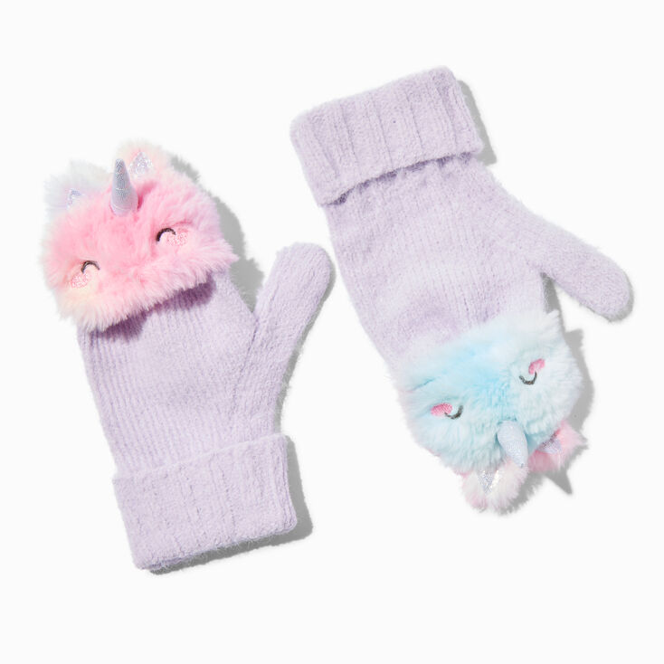 Claire&#39;s Club Ombr&eacute; Unicorn Convertible Gloves,