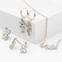 Silver Textured Snake Jewelry Set - 4 Pack,