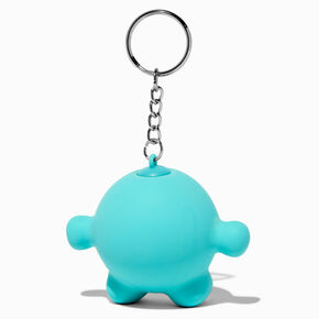 Blue Winking Man Stress Ball Keychain,